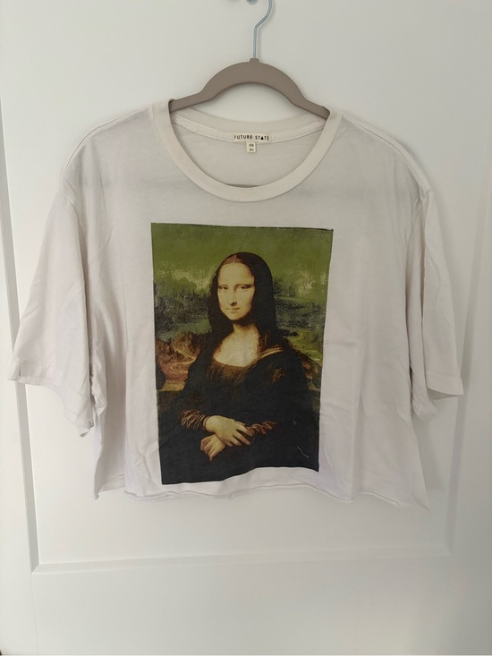 Future State Tops - Future State White Mona Lisa Crop Top